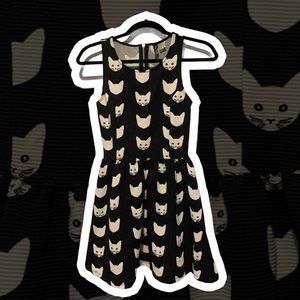 Divided Cat Print Dress